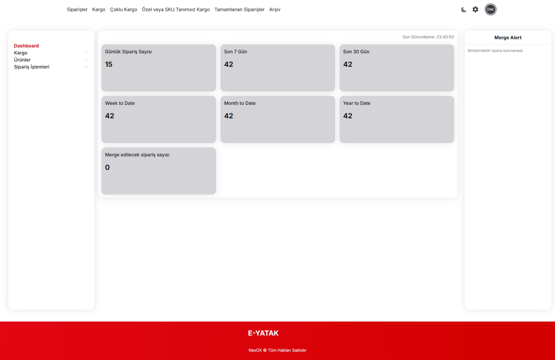 EYatak Dashboard